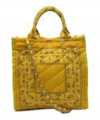 LeSportsacレスポートサック）の古着「CHAIN QUILT TOTE」｜イエロー