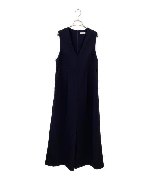 BALLSEY（ボールジィ）BALLSEY (ボールジィ) ジョーゼットジャージー Vネックオールインワン ネイビー サイズ:34の古着・服飾アイテム