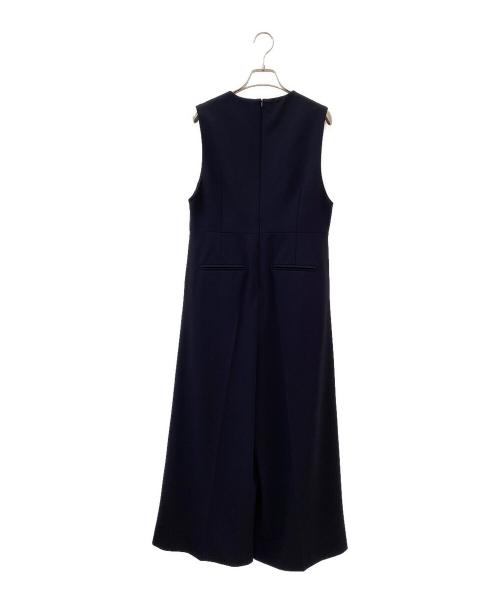 BALLSEY（ボールジィ）BALLSEY (ボールジィ) ジョーゼットジャージー Vネックオールインワン ネイビー サイズ:34の古着・服飾アイテム