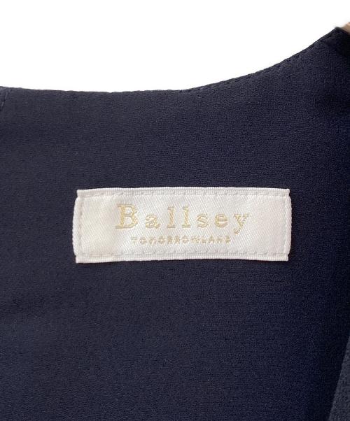 BALLSEY（ボールジィ）BALLSEY (ボールジィ) ジョーゼットジャージー Vネックオールインワン ネイビー サイズ:34の古着・服飾アイテム