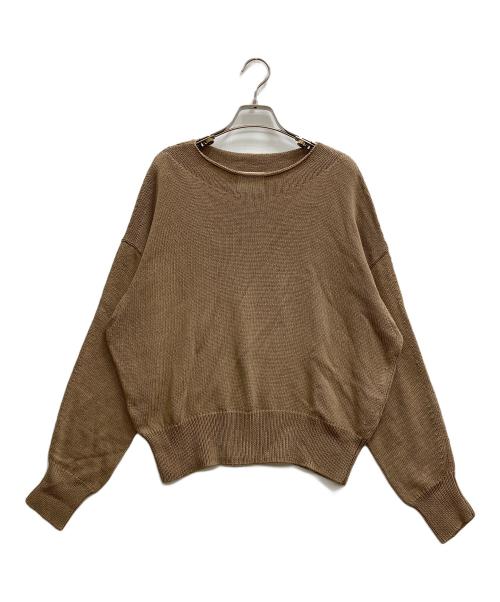 Conte（コンテ）CONTE (コンテ) コットン リリヤーン ニット ブラウン サイズ:Freeの古着・服飾アイテム