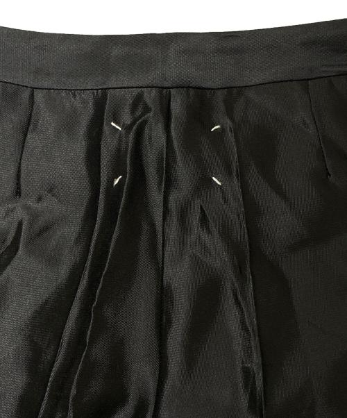 Maison Margiela（メゾンマルジェラ）Maison Margiela (メゾンマルジェラ) シルクレーヨン ワイドレッグパンツ ブラック サイズ:36の古着・服飾アイテム