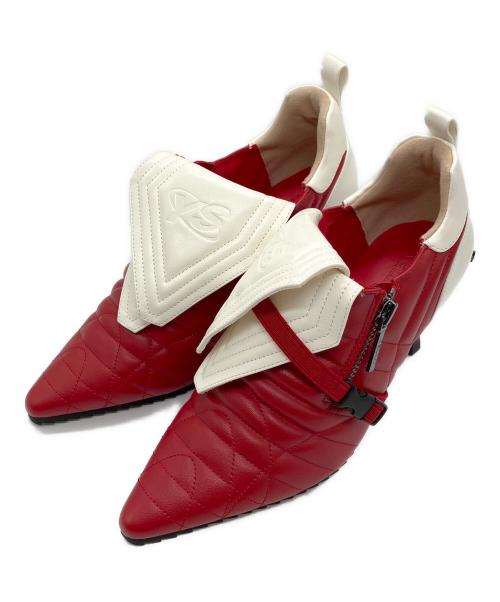 YELLO（イエロ）YELLO (イエロ) BB FLICK HEELS レッド サイズ:Sの古着・服飾アイテム