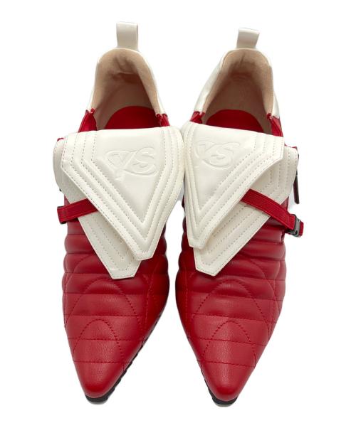 YELLO（イエロ）YELLO (イエロ) BB FLICK HEELS レッド サイズ:Sの古着・服飾アイテム