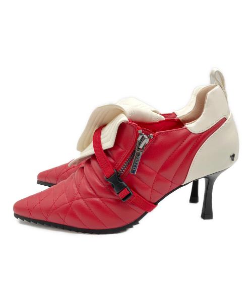 YELLO（イエロ）YELLO (イエロ) BB FLICK HEELS レッド サイズ:Sの古着・服飾アイテム
