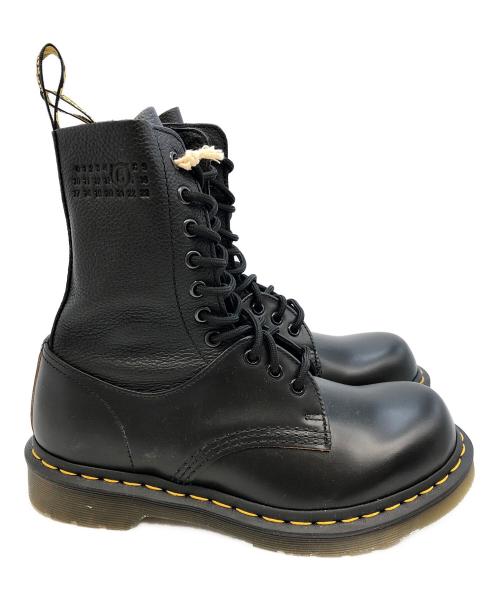 Dr.Martens（ドクターマーチン）Dr.Martens (ドクターマーチン) MM6 Maison Margiela (エムエムシックスメゾンマルジェラ) 10ホールブーツ ブラック サイズ:SIZE 5の古着・服飾アイテム