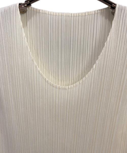 PLEATS PLEASE（プリーツプリーズ）PLEATS PLEASE (プリーツプリーズ) ノースリーブプリーツワンピース アイボリー サイズ:4の古着・服飾アイテム