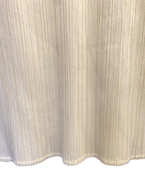 PLEATS PLEASE（プリーツプリーズ）PLEATS PLEASE (プリーツプリーズ) ノースリーブプリーツワンピース アイボリー サイズ:4の古着・服飾アイテム