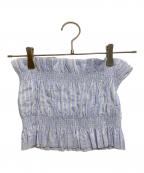TODAYFULトゥデイフル）の古着「Stripe Gather Bustier」｜ブルー