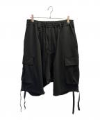 s'yteサイト）の古着「PE/SMOOTH SAROUEL CARGO SHORTS」｜ブラック