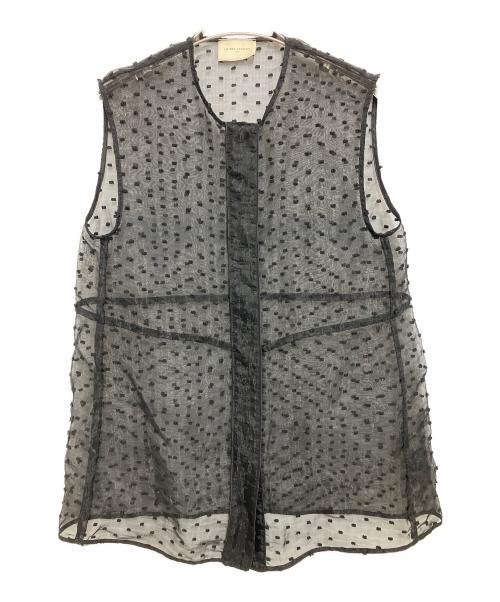 UNITED ARROWS（ユナイテッドアローズ）UNITED ARROWS (ユナイテッドアローズ) オーガンジー ドット ベスト ブラック サイズ:Freeの古着・服飾アイテム
