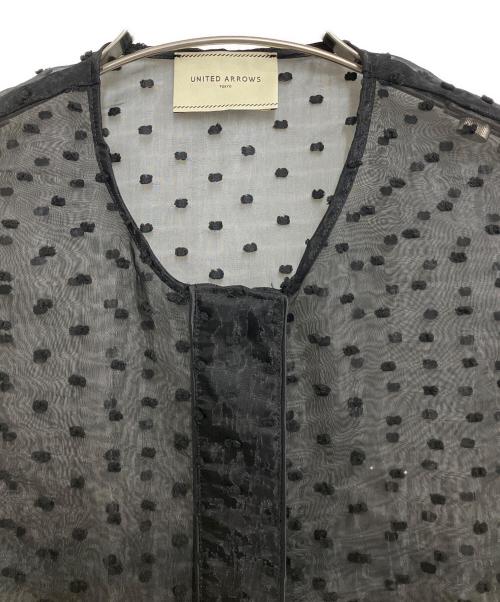 UNITED ARROWS（ユナイテッドアローズ）UNITED ARROWS (ユナイテッドアローズ) オーガンジー ドット ベスト ブラック サイズ:Freeの古着・服飾アイテム