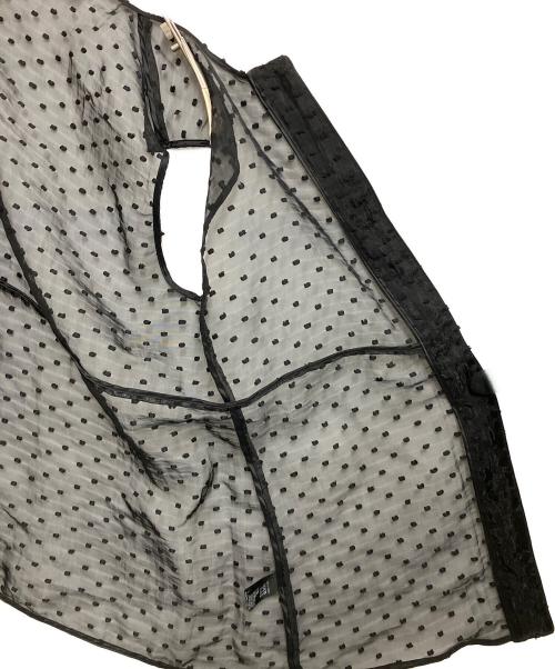 UNITED ARROWS（ユナイテッドアローズ）UNITED ARROWS (ユナイテッドアローズ) オーガンジー ドット ベスト ブラック サイズ:Freeの古着・服飾アイテム