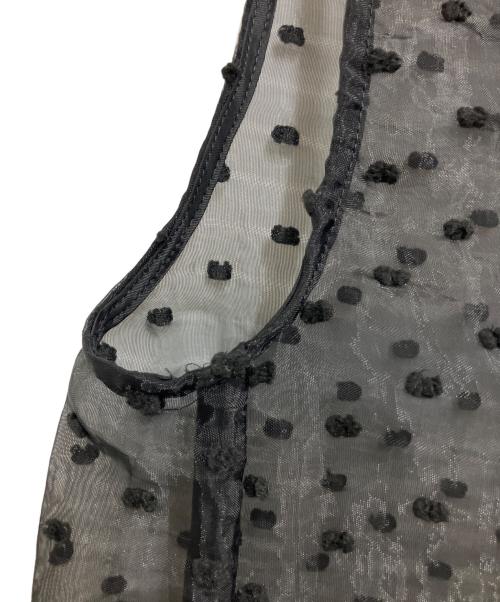 UNITED ARROWS（ユナイテッドアローズ）UNITED ARROWS (ユナイテッドアローズ) オーガンジー ドット ベスト ブラック サイズ:Freeの古着・服飾アイテム