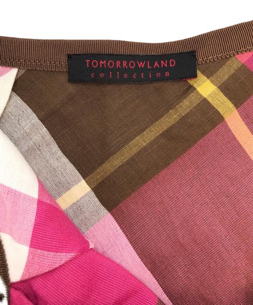 TOMORROW LAND collection（トゥモローランドコレクション）TOMORROW LAND collection (トゥモローランドコレクション) ラルジュチェック フレアマキシスカート ピンク サイズ:SIZE 34の古着・服飾アイテム