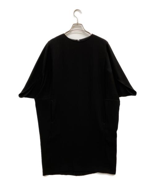 SOEJU（ソージュ）SOEJU (ソージュ) ライトクロスコクーンシルエットワンピース ブラック サイズ:Mの古着・服飾アイテム