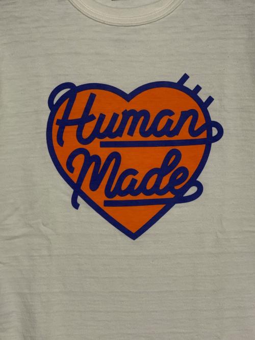 HUMAN MADE（ヒューマンメイド）HUMAN MADE (ヒューマンメイド) ハートロゴTシャツ ホワイト サイズ:Mの古着・服飾アイテム