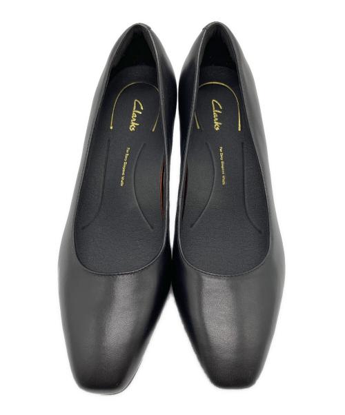 CLARKS（クラークス）CLARKS (クラークス) ヒールパンプス ブラック サイズ:23.5の古着・服飾アイテム