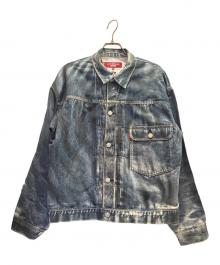 eYe JUNYA WATANABE MAN×LEVI'S×BerBerJin（アイ ジュンヤワタナベマン×リーバイス×ベンベルジン）の古着「転写 プリント シャツ ジャケット」｜インディゴ