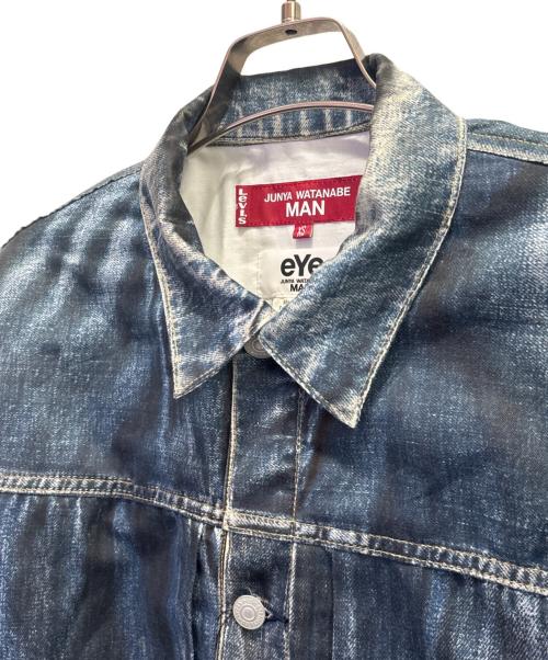 eYe JUNYA WATANABE MAN（アイ ジュンヤワタナベマン）eYe JUNYA WATANABE MAN (アイ ジュンヤワタナベマン) LEVI'S (リーバイス) BerBerJin (ベンベルジン) 転写 プリント シャツ ジャケット インディゴ サイズ:XS 未使用品の古着・服飾アイテム