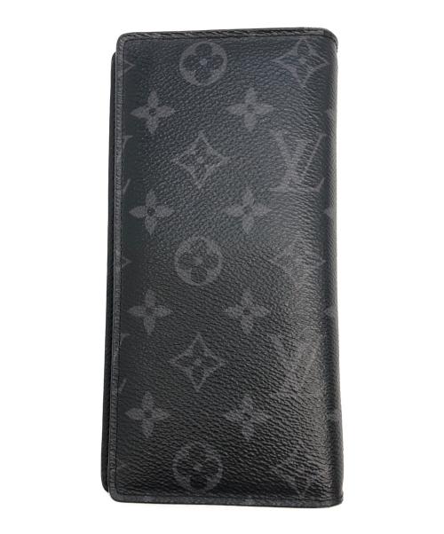LOUIS VUITTON（ルイ ヴィトン）LOUIS VUITTON (ルイ ヴィトン) モノグラム　2つ折り財布 ブラックの古着・服飾アイテム