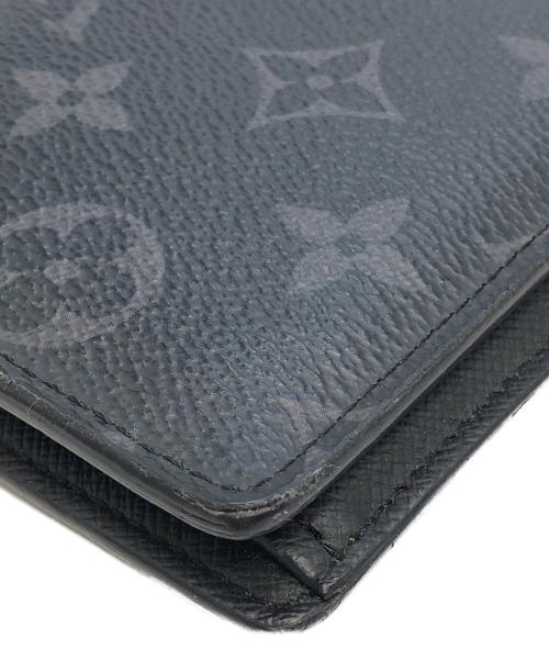 LOUIS VUITTON（ルイ ヴィトン）LOUIS VUITTON (ルイ ヴィトン) モノグラム　2つ折り財布 ブラックの古着・服飾アイテム