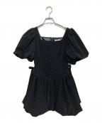 Treat Urselfトリートユアセルフ）の古着「puff sleeve ballon mini one piece」｜ブラック
