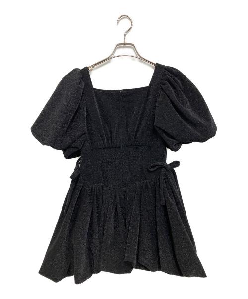 Treat Urself（トリートユアセルフ）Treat Urself (トリートユアセルフ) puff sleeve ballon mini one piece ブラック サイズ:Freeの古着・服飾アイテム