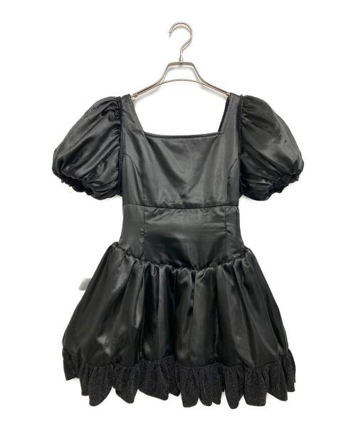 Treat Urself（トリートユアセルフ）Treat Urself (トリートユアセルフ) puff sleeve ballon mini one piece ブラック サイズ:Freeの古着・服飾アイテム