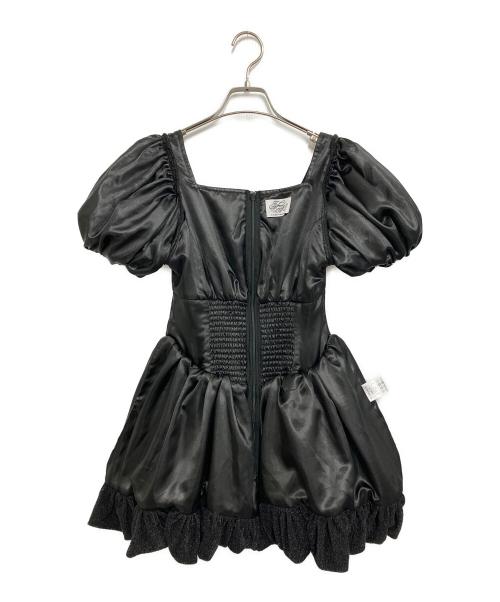 Treat Urself（トリートユアセルフ）Treat Urself (トリートユアセルフ) puff sleeve ballon mini one piece ブラック サイズ:Freeの古着・服飾アイテム