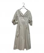 HER LIP TOハーリップトゥ）の古着「Gathered Sleeve Dress　26SS  1261305057」｜エクリュ