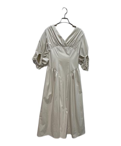 HER LIP TO（ハーリップトゥ）Her lip to (ハーリップトゥ) Gathered Sleeve Dress　26SS  1261305057 エクリュ サイズ:Sの古着・服飾アイテム
