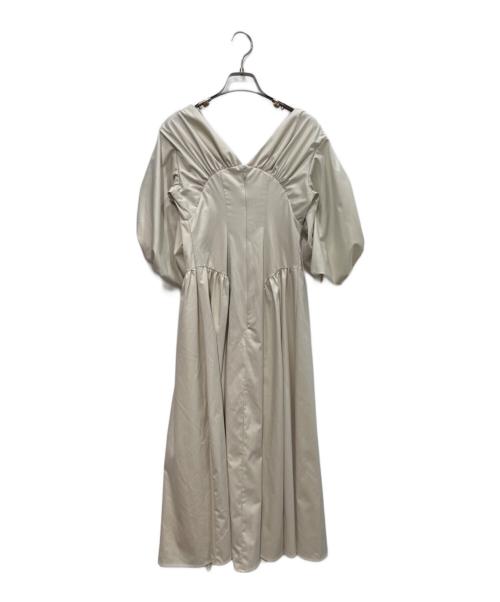 HER LIP TO（ハーリップトゥ）Her lip to (ハーリップトゥ) Gathered Sleeve Dress　26SS  1261305057 エクリュ サイズ:Sの古着・服飾アイテム