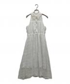 shellerシェリエ）の古着「fringe stripe shirt dress」｜ホワイト