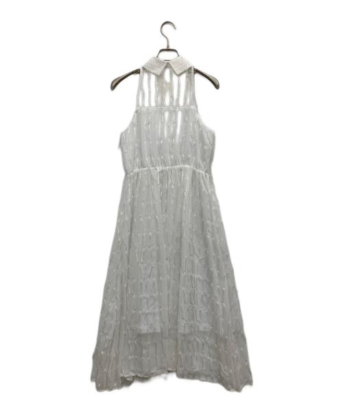sheller（シェリエ）sheller (シェリエ) fringe stripe shirt dress ホワイト サイズ:Fの古着・服飾アイテム