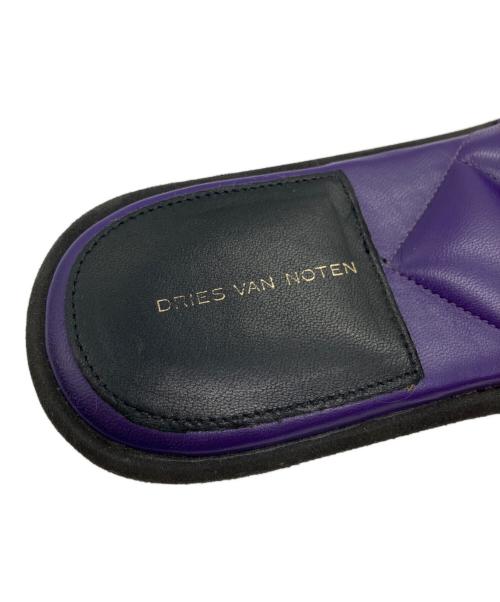 DRIES VAN NOTEN（ドリスヴァンノッテン）DRIES VAN NOTEN (ドリスヴァンノッテン) キルティングサンダル パープル サイズ:35の古着・服飾アイテム