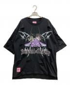 GALFY×クロミガルフィー×クロミ）の古着「イルガルフィーボロボロ半袖TEE」｜ブラック