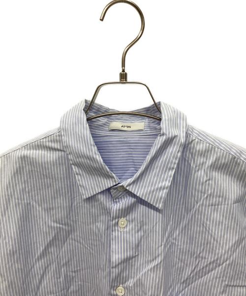 ATON（エイトン）ATON (エイトン) Giza Broad Standard Shirt ブルー サイズ:02の古着・服飾アイテム