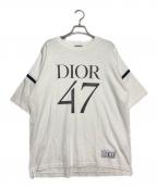 Diorディオール）の古着「ダメージ加工スラブコットンジャージーTシャツ」｜ホワイト×ブラック