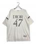 Dior（ディオール）の古着「ダメージ加工スラブコットンジャージーTシャツ」｜ホワイト×ブラック