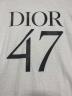 中古・古着 Dior (ディオール) ダメージ加工スラブコットンジャージーTシャツ ホワイト×ブラック サイズ:M：65000円