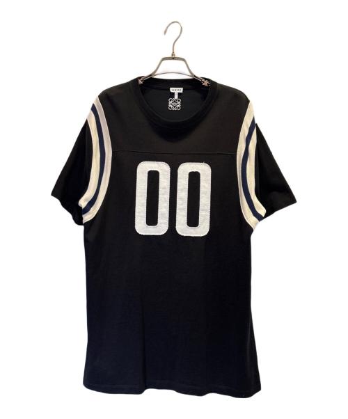 LOEWE（ロエベ）LOEWE (ロエベ) アナグラムヴィンテージ加工Tシャツ ブラック×ホワイト サイズ:Mの古着・服飾アイテム
