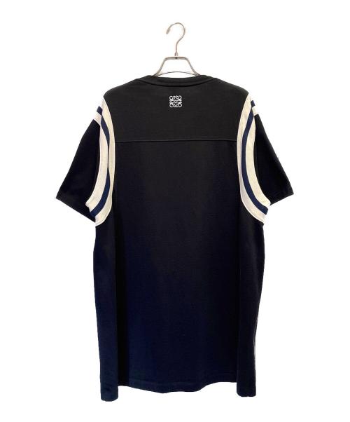 LOEWE（ロエベ）LOEWE (ロエベ) アナグラムヴィンテージ加工Tシャツ ブラック×ホワイト サイズ:Mの古着・服飾アイテム