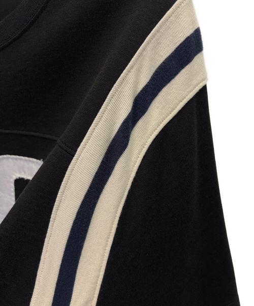 LOEWE（ロエベ）LOEWE (ロエベ) アナグラムヴィンテージ加工Tシャツ ブラック×ホワイト サイズ:Mの古着・服飾アイテム