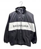 BALENCIAGAバレンシアガ）の古着「デニム切替ブルゾンジャケット 529213 TBQ03」｜ホワイト×ブラック