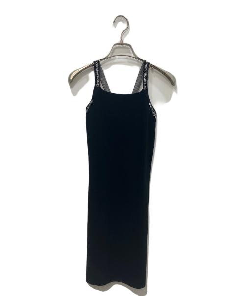 ALEXANDER WANG（アレキサンダー・ワン）ALEXANDER WANG (アレキサンダー・ワン) クロスストラップ ミニドレス ブラック サイズ:XSの古着・服飾アイテム