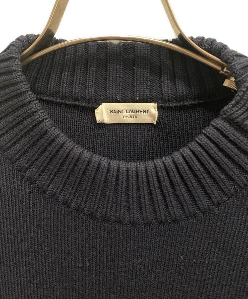 Saint Laurent Paris（サンローランパリ）Saint Laurent Paris (サンローランパリ) ショルダーボタンニット ネイビー サイズ:Mの古着・服飾アイテム
