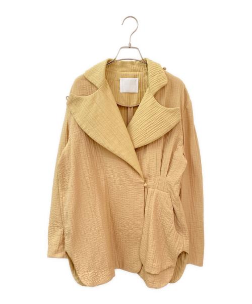 Mame Kurogouchi（マメクロゴウチ）Mame Kurogouchi (マメクロゴウチ) Grain Finish Flap Front Jacket ベージュ サイズ:2の古着・服飾アイテム