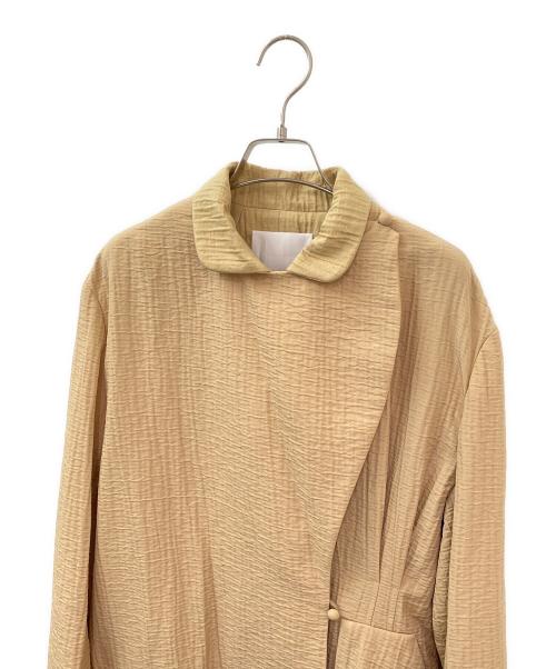 Mame Kurogouchi（マメクロゴウチ）Mame Kurogouchi (マメクロゴウチ) Grain Finish Flap Front Jacket ベージュ サイズ:2の古着・服飾アイテム