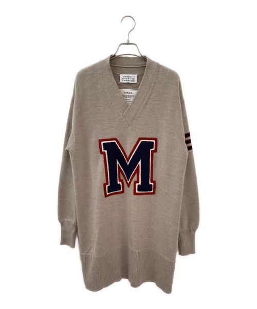 Maison Margiela 4（メゾンマルジェラ 4）Maison Margiela 4 (メゾンマルジェラ 4) REPLICA (レプリカ) 2015 レプリカカレッジセーター グレージュ サイズ:Lの古着・服飾アイテム